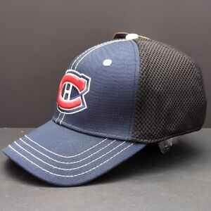 NWT,American Needle  Black/Blue, NHL Montreal Canadiens Mens Sports Hat,S/M.